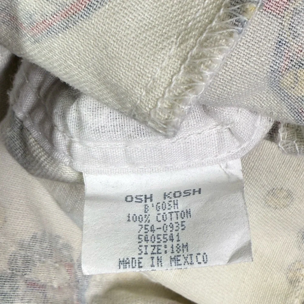 Kids Vintage OshKosh Baby B'Gosh Overalls AOP Tennis‎ Dog overalls Shortalls